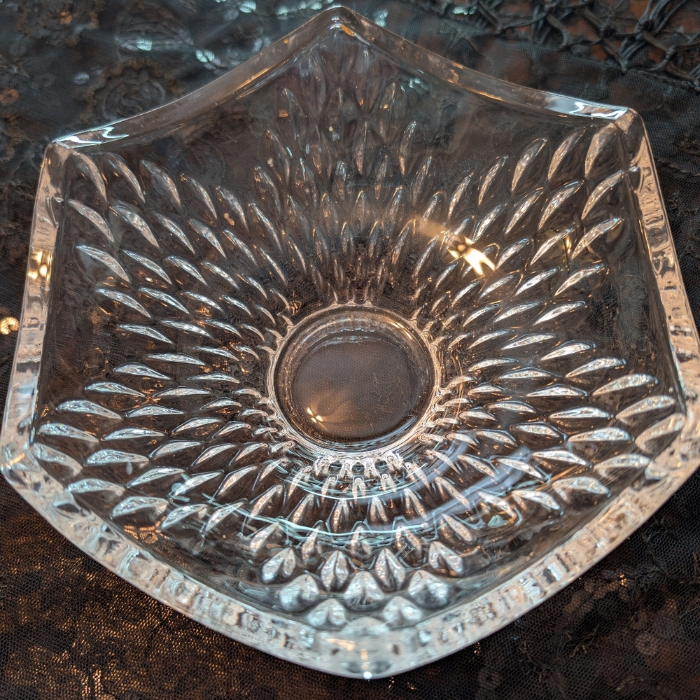 Vintage Elegant Clear Glass Candy Bowl
